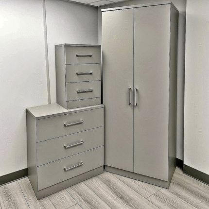 alina bedroom set in grey color