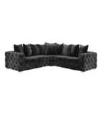 Ashton corner sofa set in black color