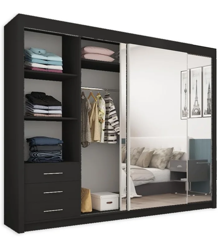 berlin wardrobe 250cm berlin sliding door wardrobe 250cm