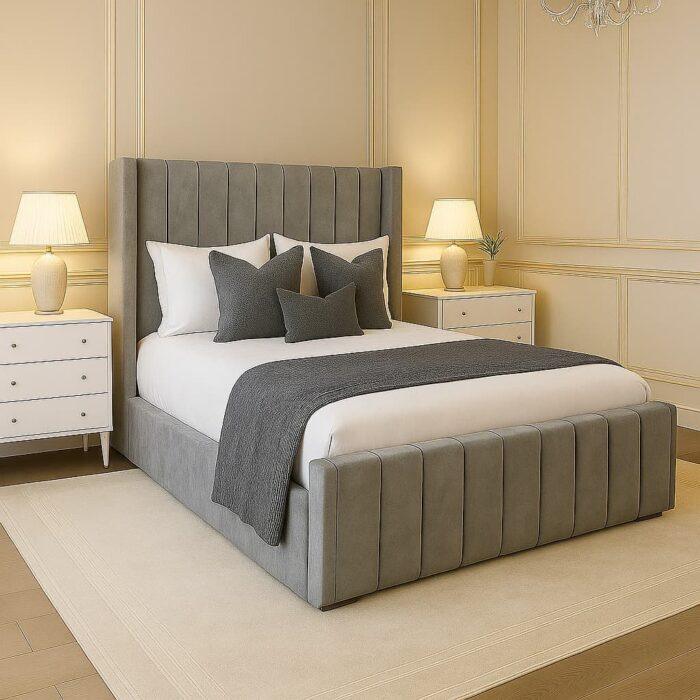 Panel-Wing-Bed-Grey Panel-Wing-Bed-Grey
